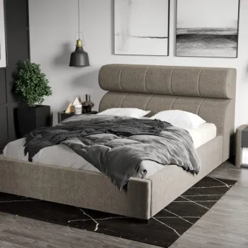 Pat Tapitat Galileo cu somiera fixa Bej - Eden 4 imagine