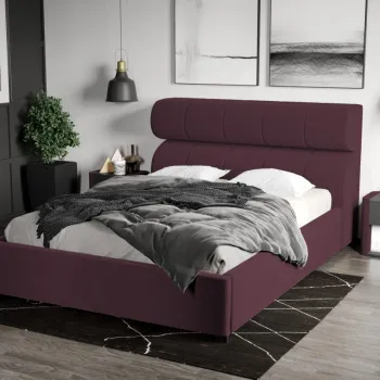 Pat Tapitat Galileo cu somiera fixa Visiniu - Riviera 69 180x200 imagine