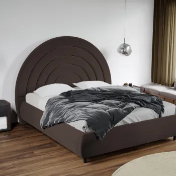 Pat Tapitat Leo cu tablie semirotunda fix Maro - Velluto 6 180x200 imagine