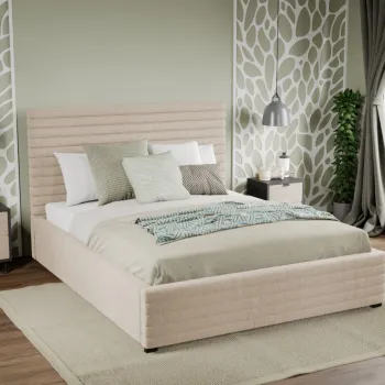 Pat Tapitat Mateo cu somiera fixa Bej - Falcone 102 180x200 imagine