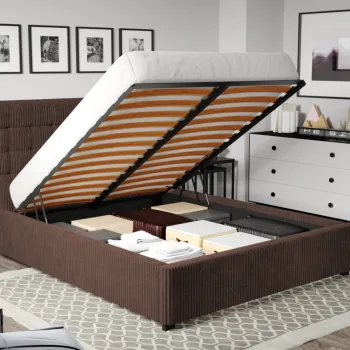 Pat Tapitat pentru saltea de 190 Rivo rabatabil cu lada Maro - Poso 06 180x190 imagine