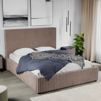 Pat Tapitat Reno cu somiera fixa Bej - Tilia 17 160x200 imagine