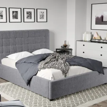 Pat Tapitat Rivo cu somiera fixa Gri - Eden 18 140x200 imagine