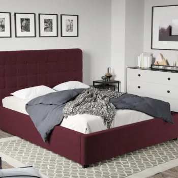 Pat Tapitat Rivo cu somiera fixa Mov - Eden 9 180x200 imagine