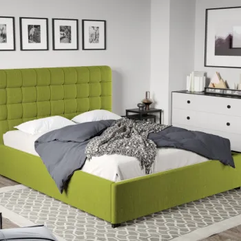 Pat Tapitat Rivo cu somiera fixa Verde - Falcone 22 160x200 imagine