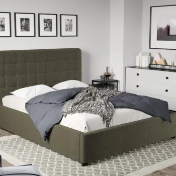 Pat Tapitat Rivo cu somiera fixa Verde inchis - Eden 12 180x200 imagine