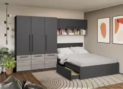 Set Dormitor Noce 3.05m cu pat incadrat imagine