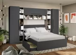 Set Dormitor Noce 3.12m cu pat incadrat imagine