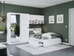 Set Dormitor Nordis 2.92m cu pat incadrat si oglinda imagine