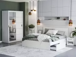 Set Dormitor Nordis Alb C18 cu oglinda imagine