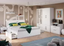 Set Dormitor Snow C15 cu oglinda imagine