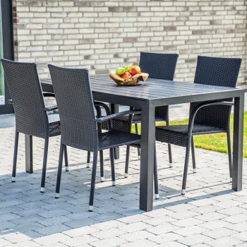 Set Masa Serin L 150 cm + 4 Scaune Liria imagine