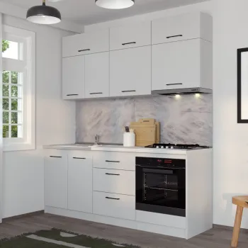 Set Mobila Bucatarie Alba BS Configuratia 1 imagine