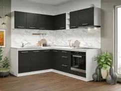 Set Mobila Bucatarie Colt Mina 180*220 Alb/Ferrara - C26 imagine