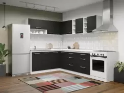 Set Mobila Bucatarie Colt Mina 180*220 Alb/Ferrara - C40 imagine