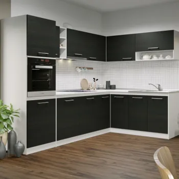 Set Mobila Bucatarie Colt Mina 180*280 Alb/Ferrara C192 imagine