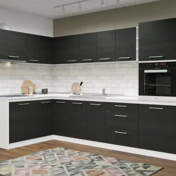 Set Mobila Bucatarie Colt Mina 300*160 Alb/Ferrara C197 imagine