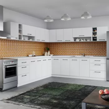 Set Mobila Bucatarie Colt Mina Pure 280*280 Alb C65 imagine