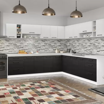 Set Mobila Bucatarie Colt Mina Yang 280*280 Ferrara/Alb C146 imagine