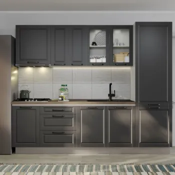 Set Mobila Bucatarie Cucina - Config. CC5 Gri Antracit imagine