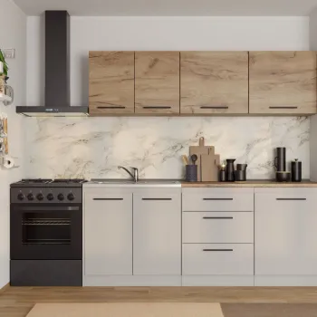 Set Mobila Bucatarie Linea 200 Casmir / Stejar C03 imagine