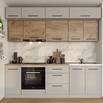 Set Mobila Bucatarie Linea 240 Casmir / Stejar C26 imagine