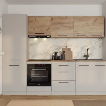 Set Mobila Bucatarie Linea 260 Casmir / Stejar C12 imagine