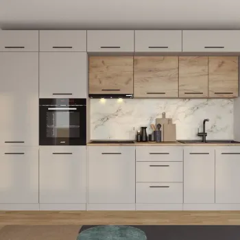 Set Mobila Bucatarie Linea 320 Casmir / Stejar C28 imagine