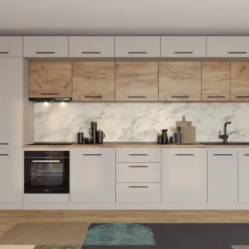 Set Mobila Bucatarie Linea 380 Casmir / Stejar C29 imagine