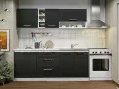 Set Mobila Bucatarie Mina 200 Alb/Ferrara C01 imagine