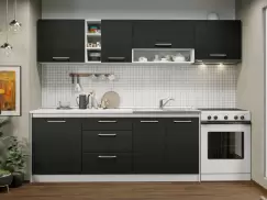 Set Mobila Bucatarie Mina 260 Alb/Ferrara C03 imagine