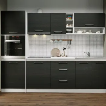 Set Mobila Bucatarie Mina 260 Alb/Ferrara C175 imagine