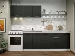 Set Mobila Bucatarie Mina 260 Alb/Ferrara C20 imagine