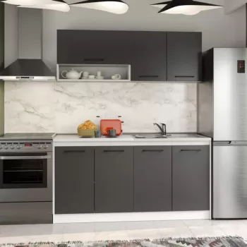 Set Mobila Bucatarie Mina Grafit 160 Gri Antracit C77 imagine