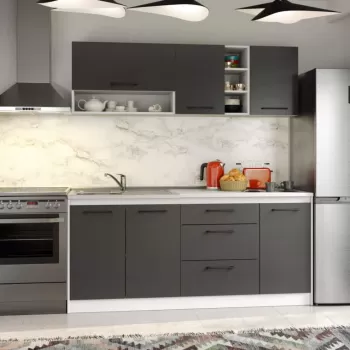 Set Mobila Bucatarie Mina Grafit 180 Gri Antracit C72 imagine