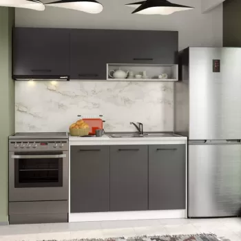 Set Mobila Bucatarie Mina Grafit 180 Gri Antracit C78 imagine