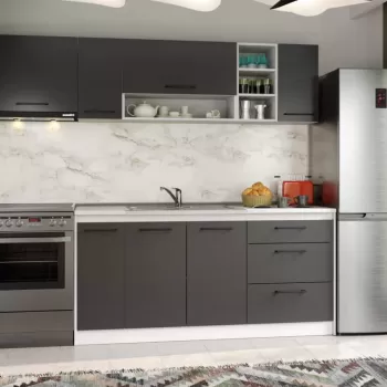 Set Mobila Bucatarie Mina Grafit 230 Gri Antracit C83 imagine