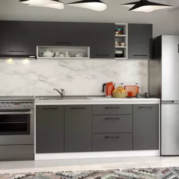 Set Mobila Bucatarie Mina Grafit 240 Gri Antracit C73 imagine