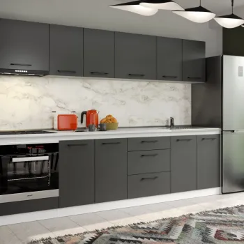 Set Mobila Bucatarie Mina Grafit 280 Gri Antracit C160 imagine