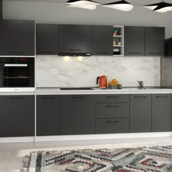 Set Mobila Bucatarie Mina Grafit 300 Gri Antracit C188 imagine