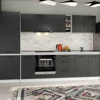 Set Mobila Bucatarie Mina Grafit 300 Gri Antracit C189 imagine