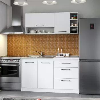 Set Mobila Bucatarie Mina Pure 140 Alb C47 imagine