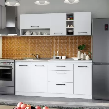 Set Mobila Bucatarie Mina Pure 180 Alb C45 imagine