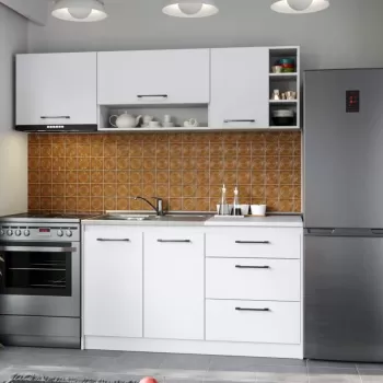 Set Mobila Bucatarie Mina Pure 200 Alb C48 imagine