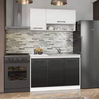 Set Mobila Bucatarie Mina Yang 120 Ferrara/Alb C133 imagine