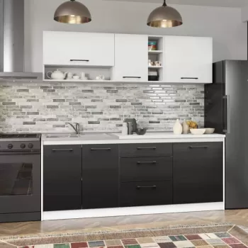 Set Mobila Bucatarie Mina Yang 200 Ferrara/Alb C122 imagine