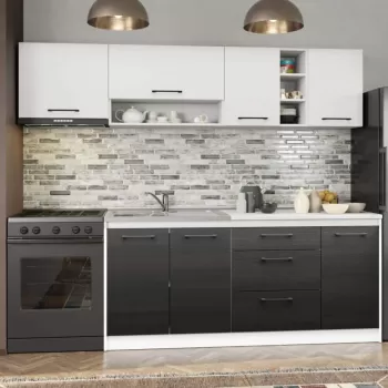 Set Mobila Bucatarie Mina Yang 240 Ferrara/Alb C127 imagine