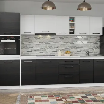 Set Mobila Bucatarie Mina Yang 300 Ferrara/Alb C186 imagine