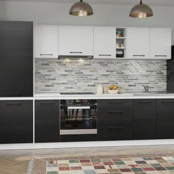 Set Mobila Bucatarie Mina Yang 300 Ferrara/Alb C187 imagine