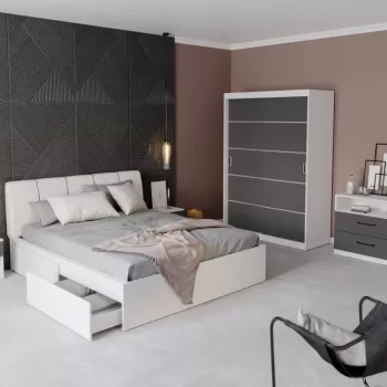 Set Mobila Dormitor Avangard C08 tapitat imagine
